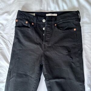 Levi's Black High Rise Jeans with Stretchy Denim